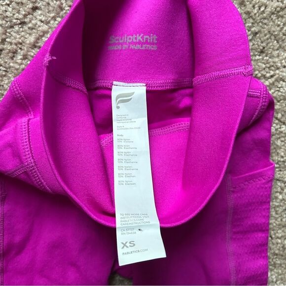 Fabletics SculptKnit High-Waisted Fiesta Pink Leggings Size XS - Picture 6 of 11